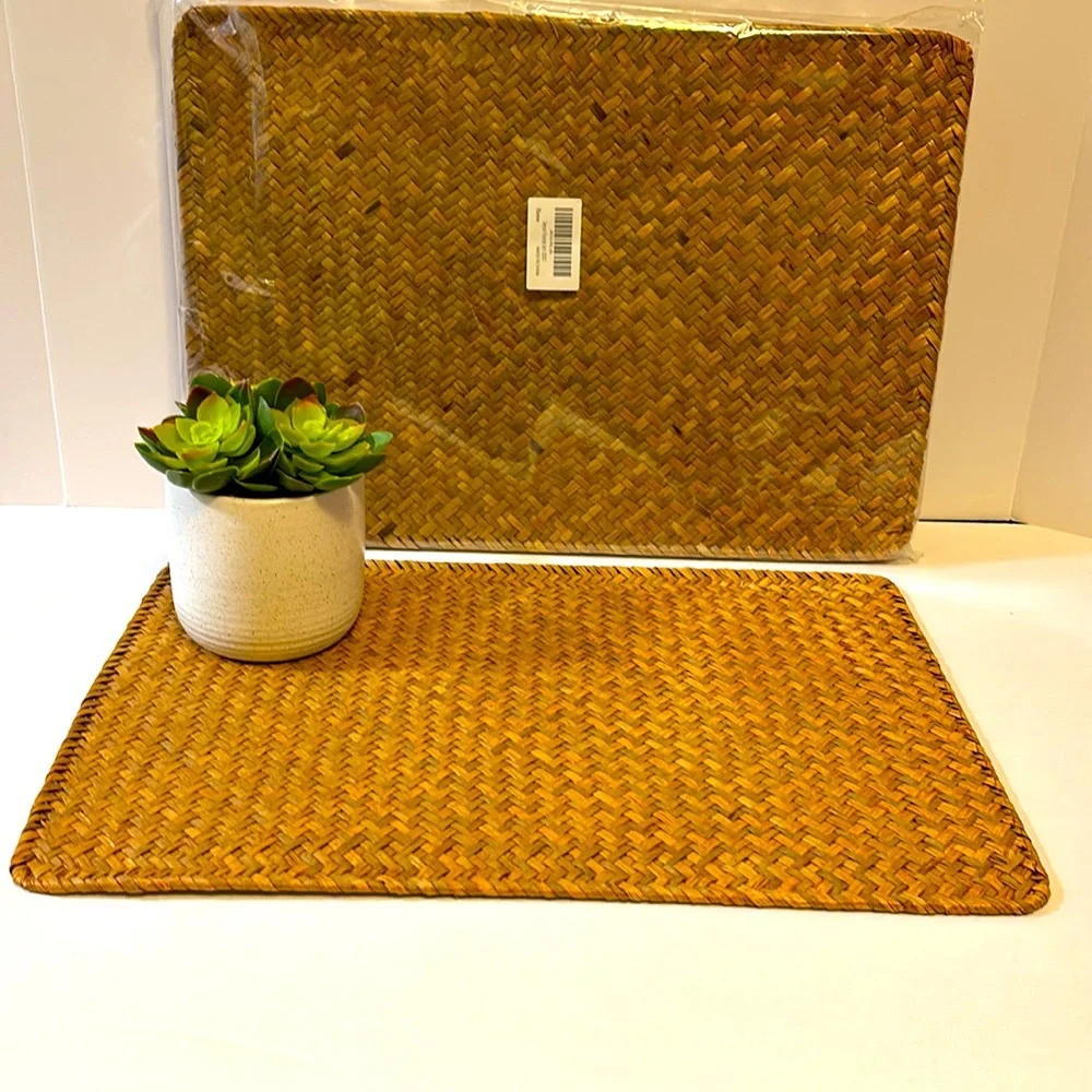 NEW All natural Seagrass Placements Handwoven Set of 6 17”x12” - Picture 3 of 4